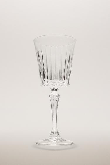 ENGRAVED-EFFECT CRYSTALLINE WINE GLASS - 990 by Zara - Image 3