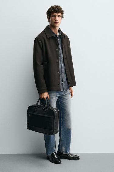 NYLON BRIEFCASE - Black by Zara - Image 1