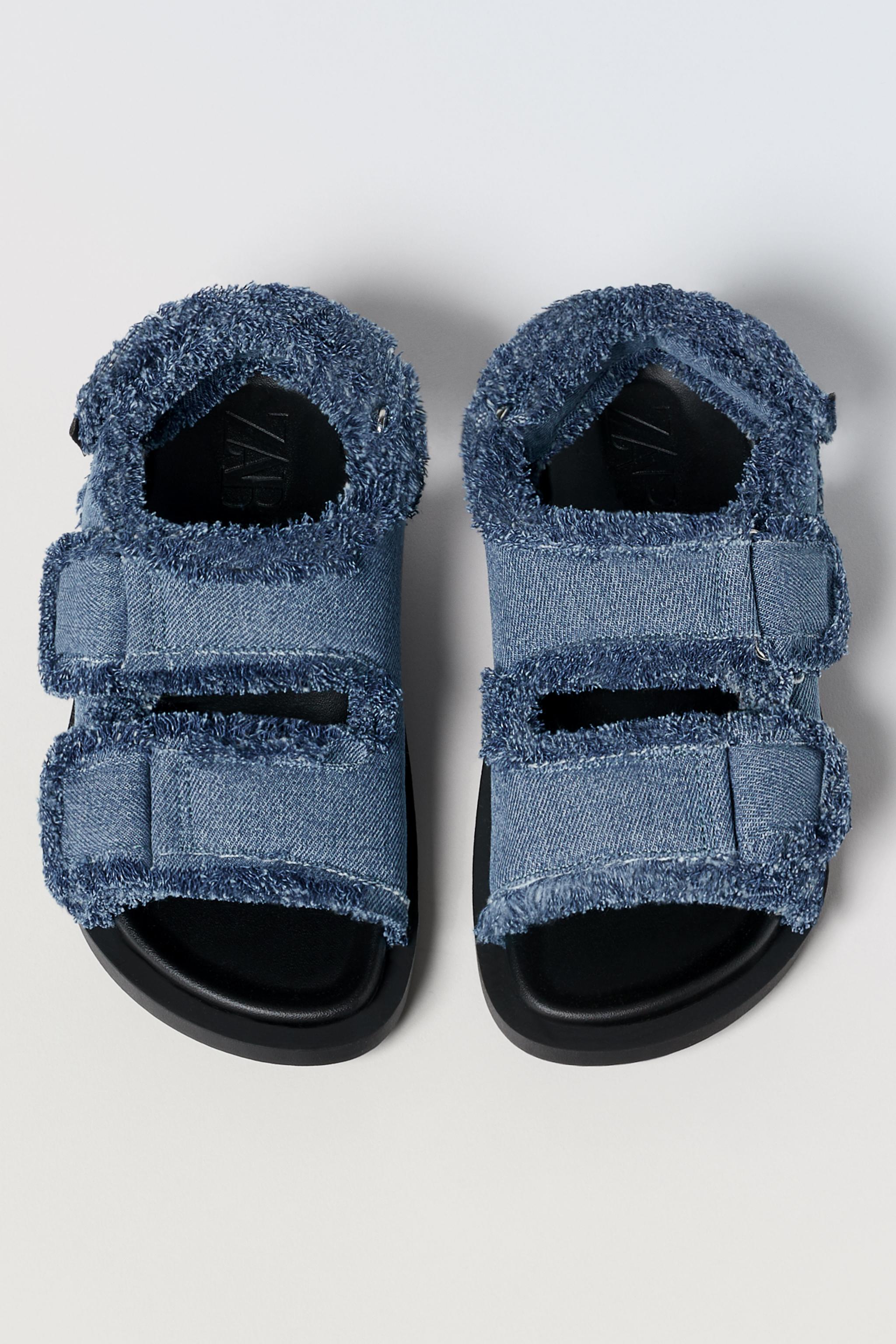 Zara 2024 blue sandals