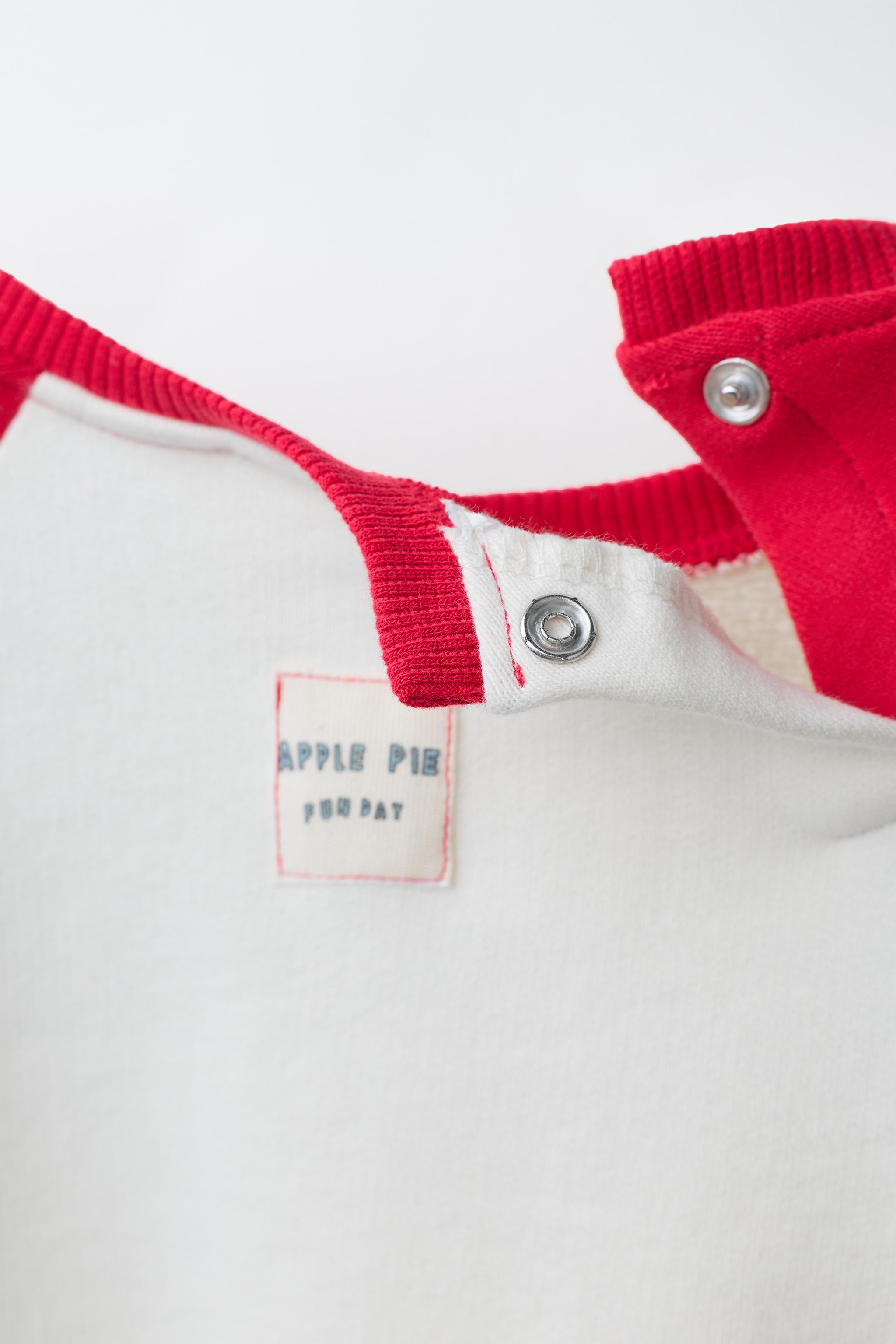 Детские худи Zara APPLE RAGLAN SLEEVE SWEATSHIRT — фото 5
