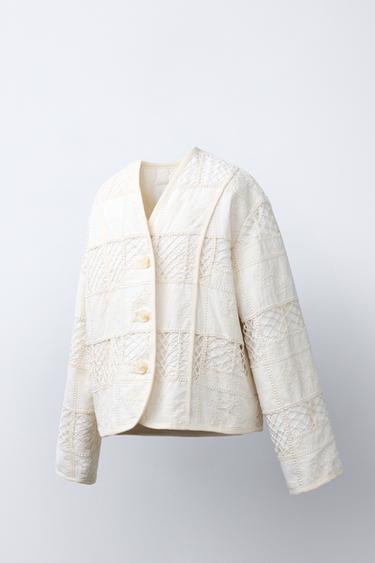 BLOUSON PATCHWORK - Écru de Zara - Image 1