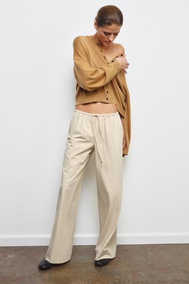 V-NECK KNIT CARDIGAN - camel by Zara - Image 2