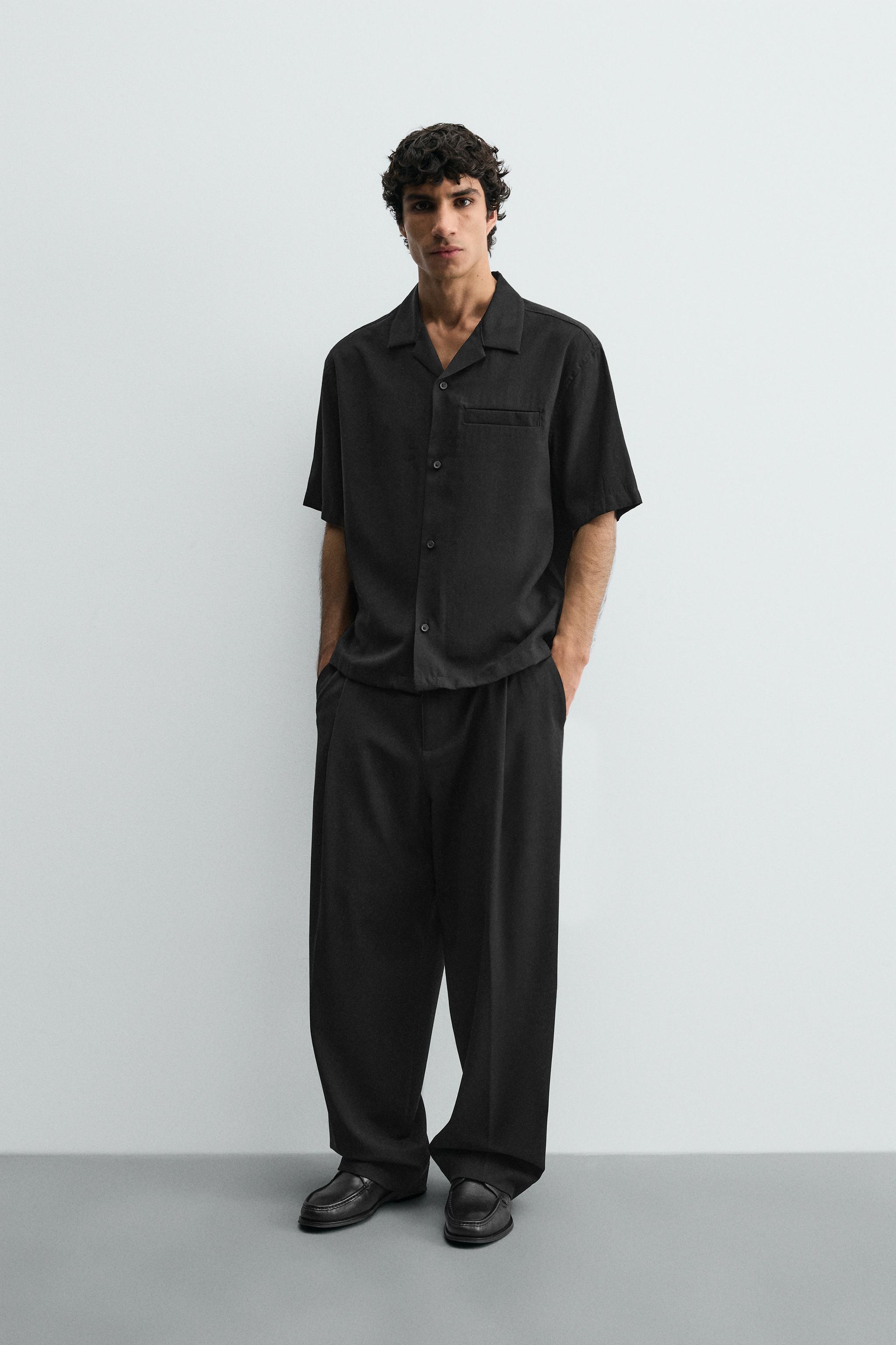 ZARA 黒 シャツ シャツ (ブラック・黒) | メンズ | ZARA 日本