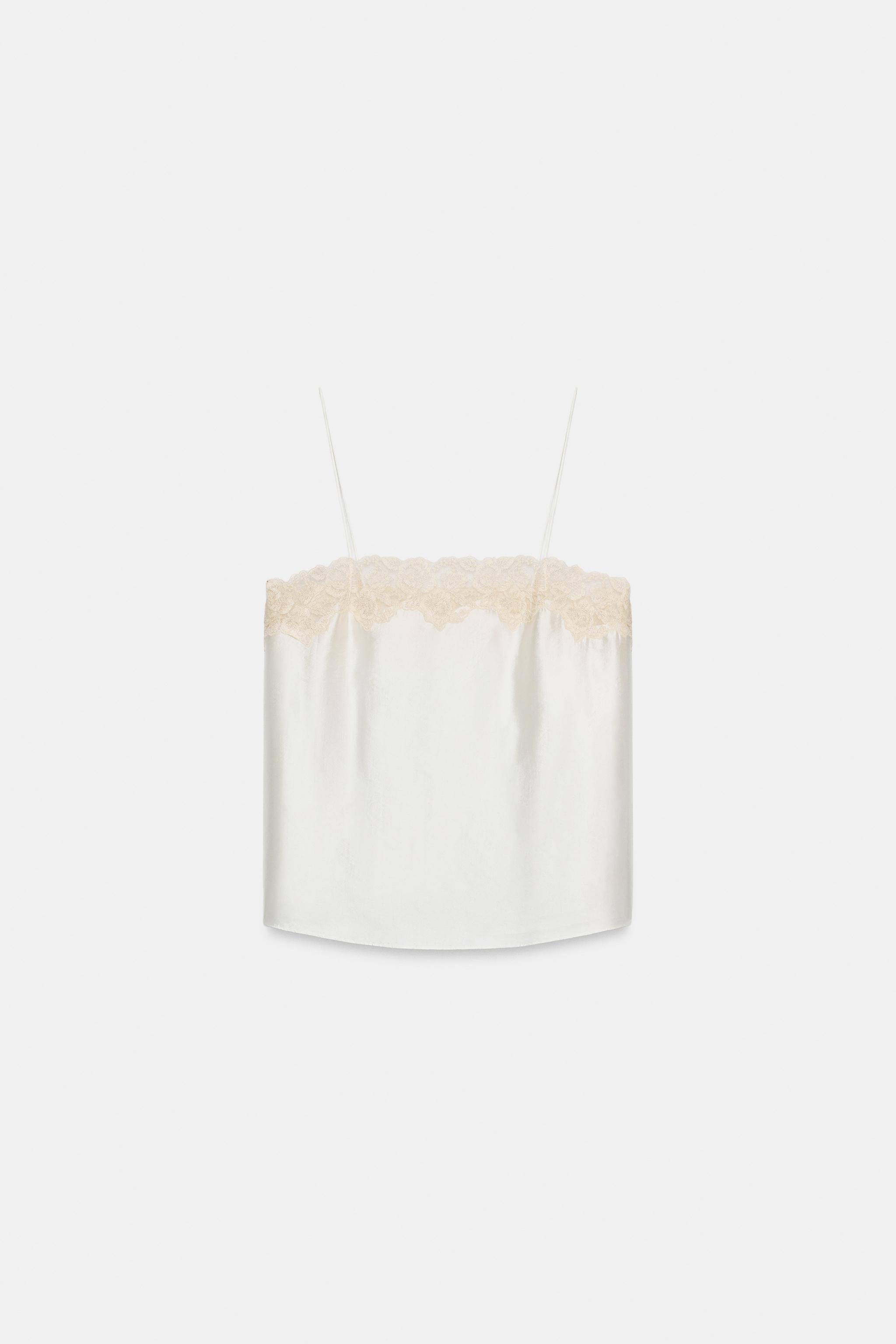 Zara ZW COLLECTION LACE STRAP TOP — фото 5