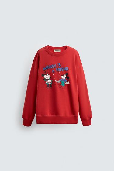 ÁO NỈ MINNIE + MICKEY MOUSE HARRY LAMBERT FOR ZARA X DISNEY - Màu đỏ từ Zara