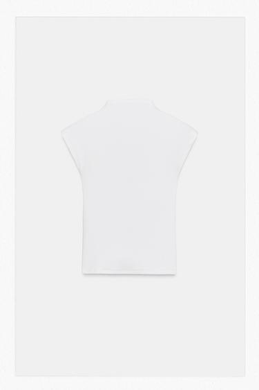 TOP CUELLO ALTO - Blanco de Zara