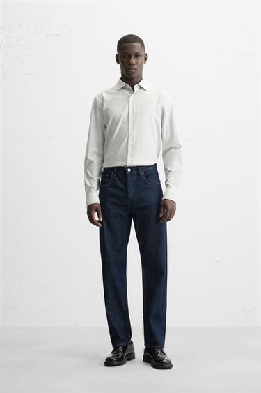 CAMISA REGULAR FIT - Raya verde de Zara