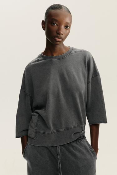 FADED SWEATSHIRT - Dark grey by Zara
