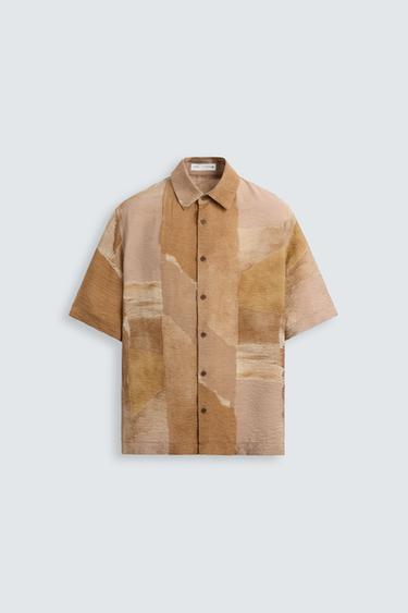 CAMISA ESTAMPADO ABSTRACTO - Teja de Zara