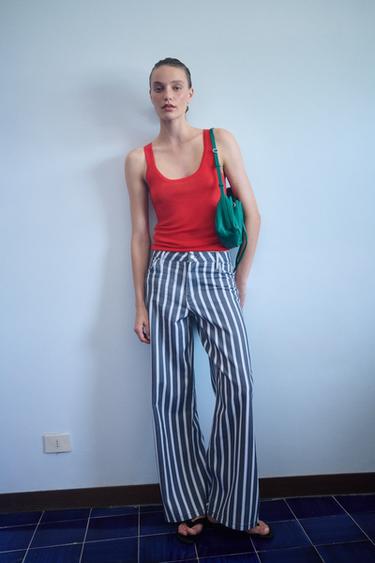 ДЪНКИ ZW COLLECTION СЪС СРЕДНА ТАЛИЯ И СВОБОДЕН КРАЧОЛ НА РАЙЕТА - Син от Zara