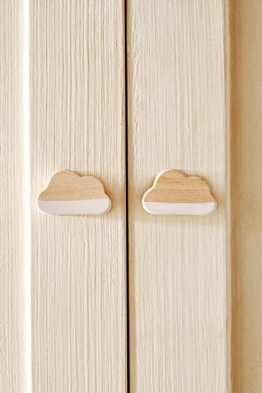 PACK OF CHILDREN'S CLOUD DOOR KNOBS (PACK OF 2) - Oyster-white by Zara