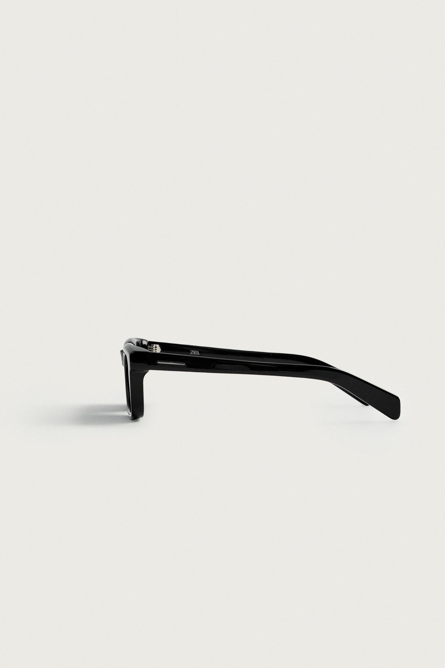 Мужские солнцезащитные очки Zara Rectangular, цвет: Чёрный — фото 4