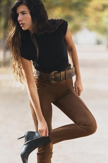 LYOCELL BLEND MOCK NECK TOP — Black 2