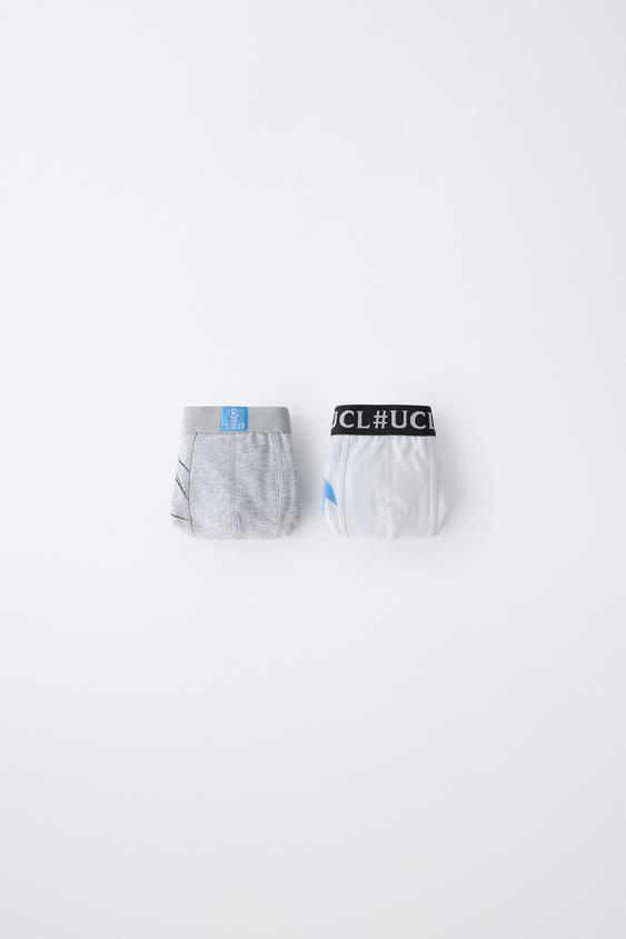 2-6 AÑOS/ PACK DOS BÓXERS UEFA CHAMPIONS LEAGUE ® - Gris vigoré de Zara - Imagen 0