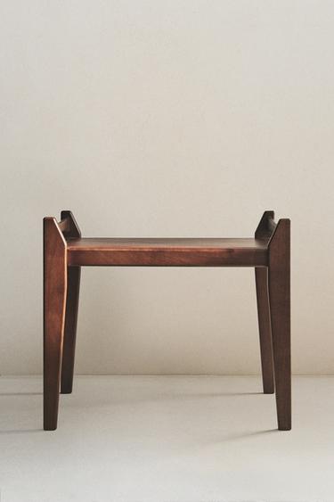 SMALL WOODEN BENCH - Brown by Zara