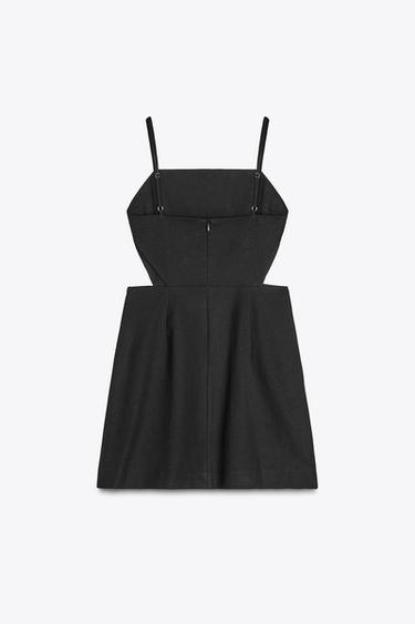 SHORT DRESS WITH CUT-OUT DETAIL - Black by Zara - Image 6