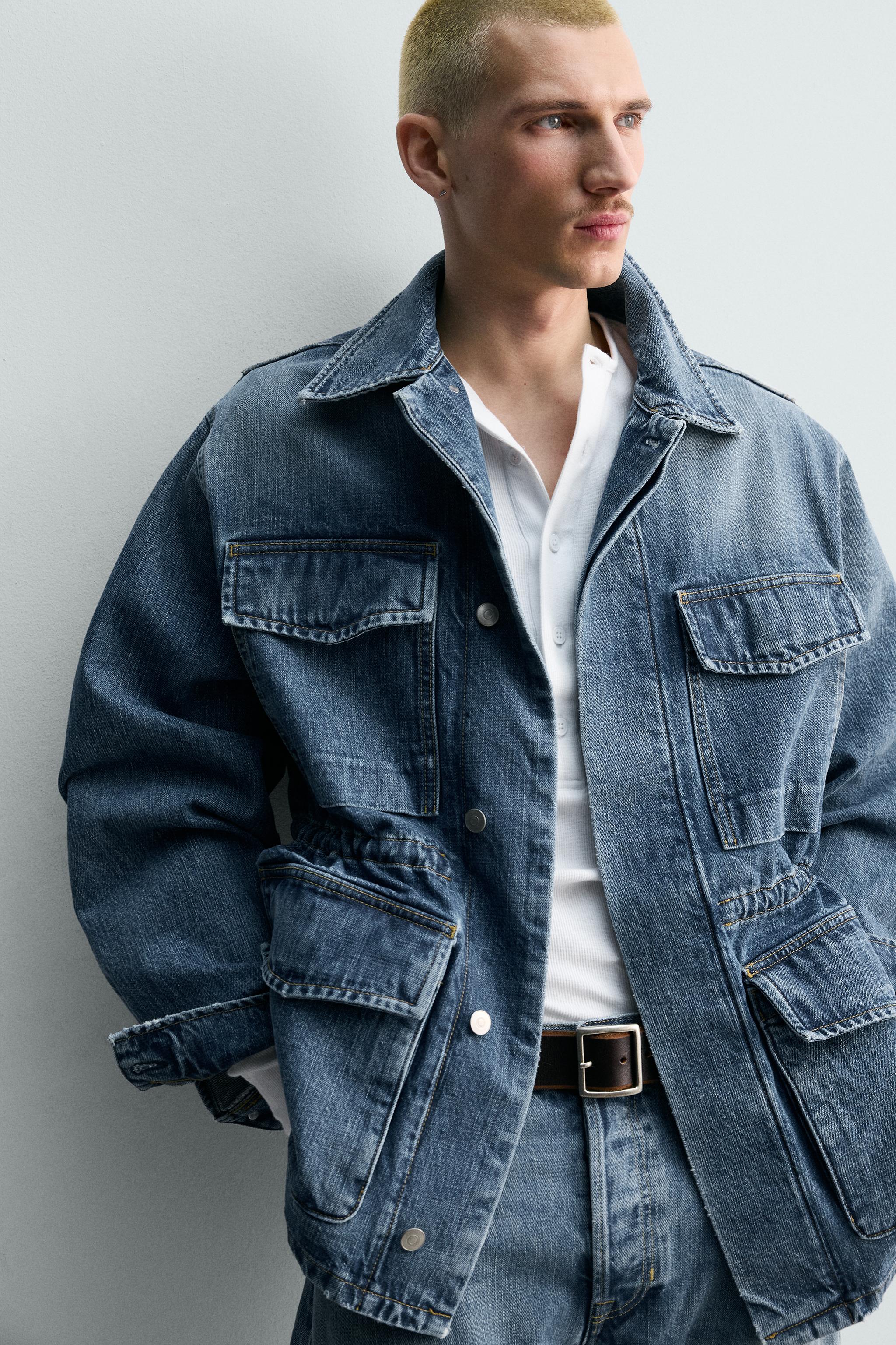 PARKA EN DENIM À POCHES UTILITY