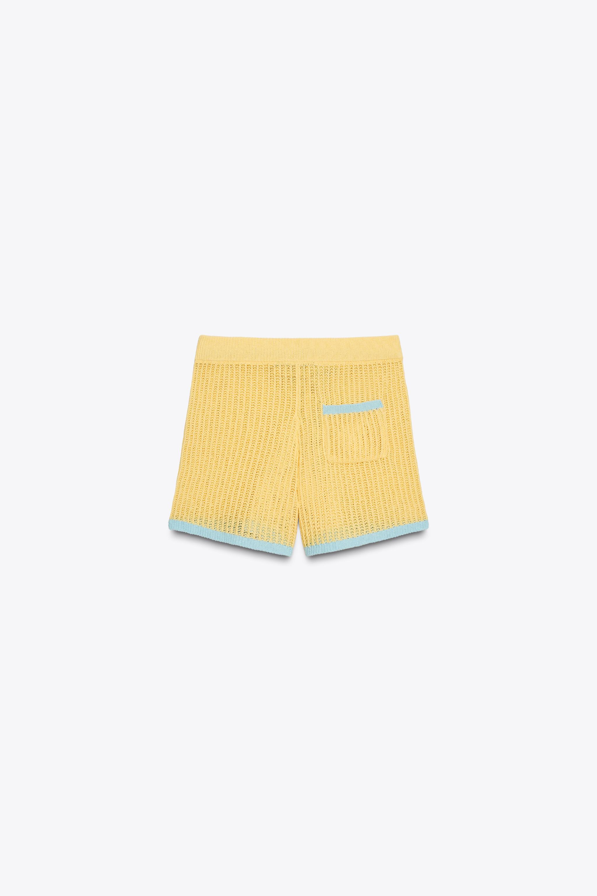 ZARA ニットショートパンツ 3920/261 ニットショートパンツ - ライトイエロー | ZARA Japan / 日本