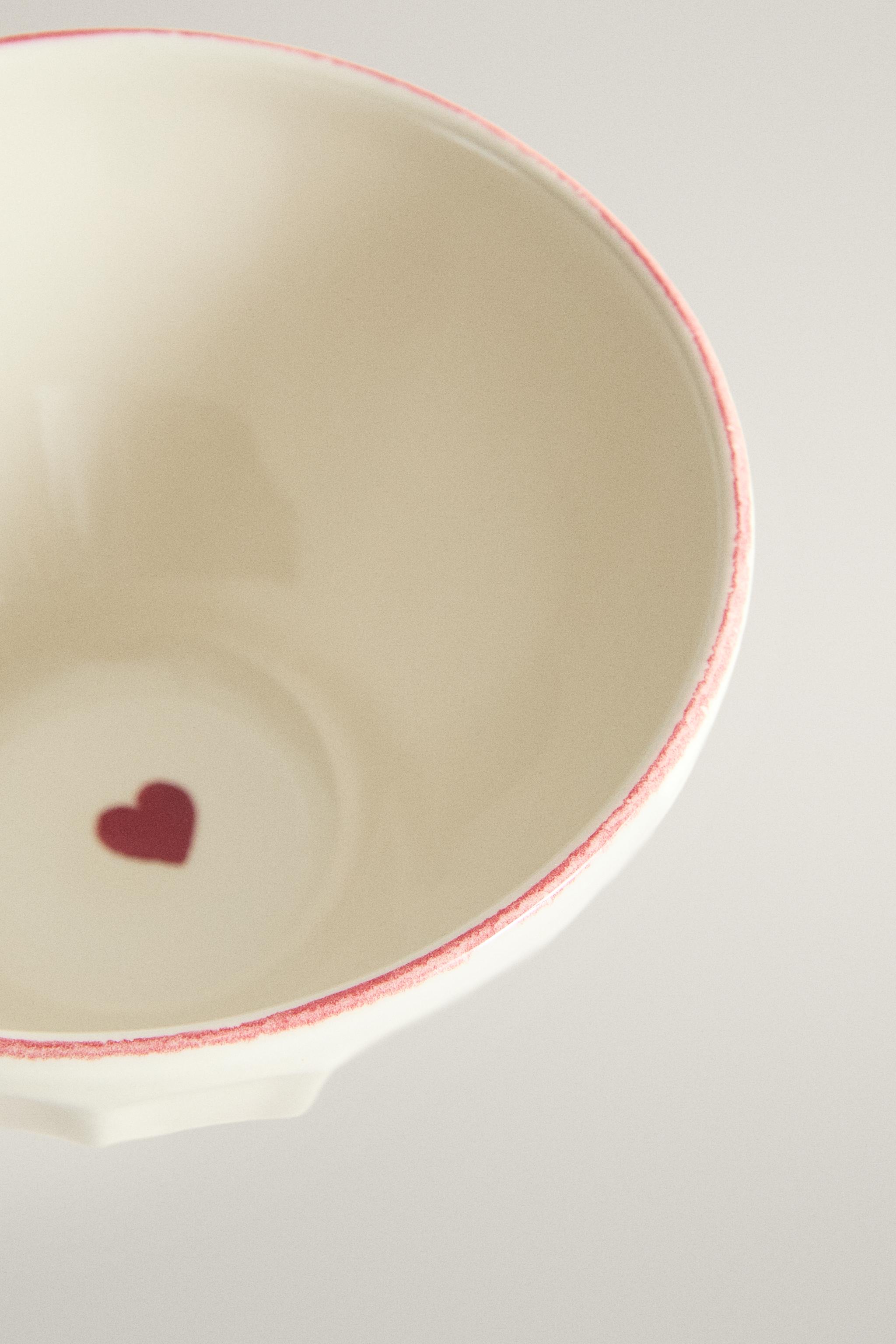 CHRISTMAS HEART STONEWARE BOWL