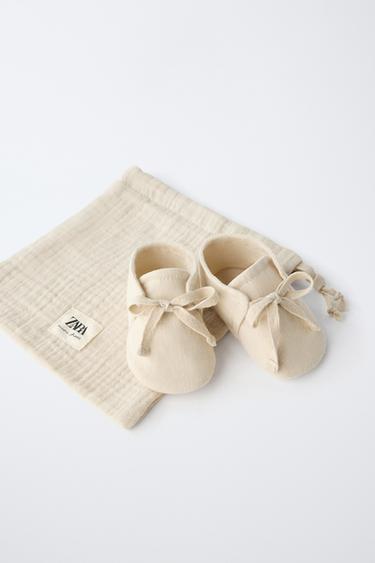 COTTON BOOTIES - Ecru White by Zara - Image 1