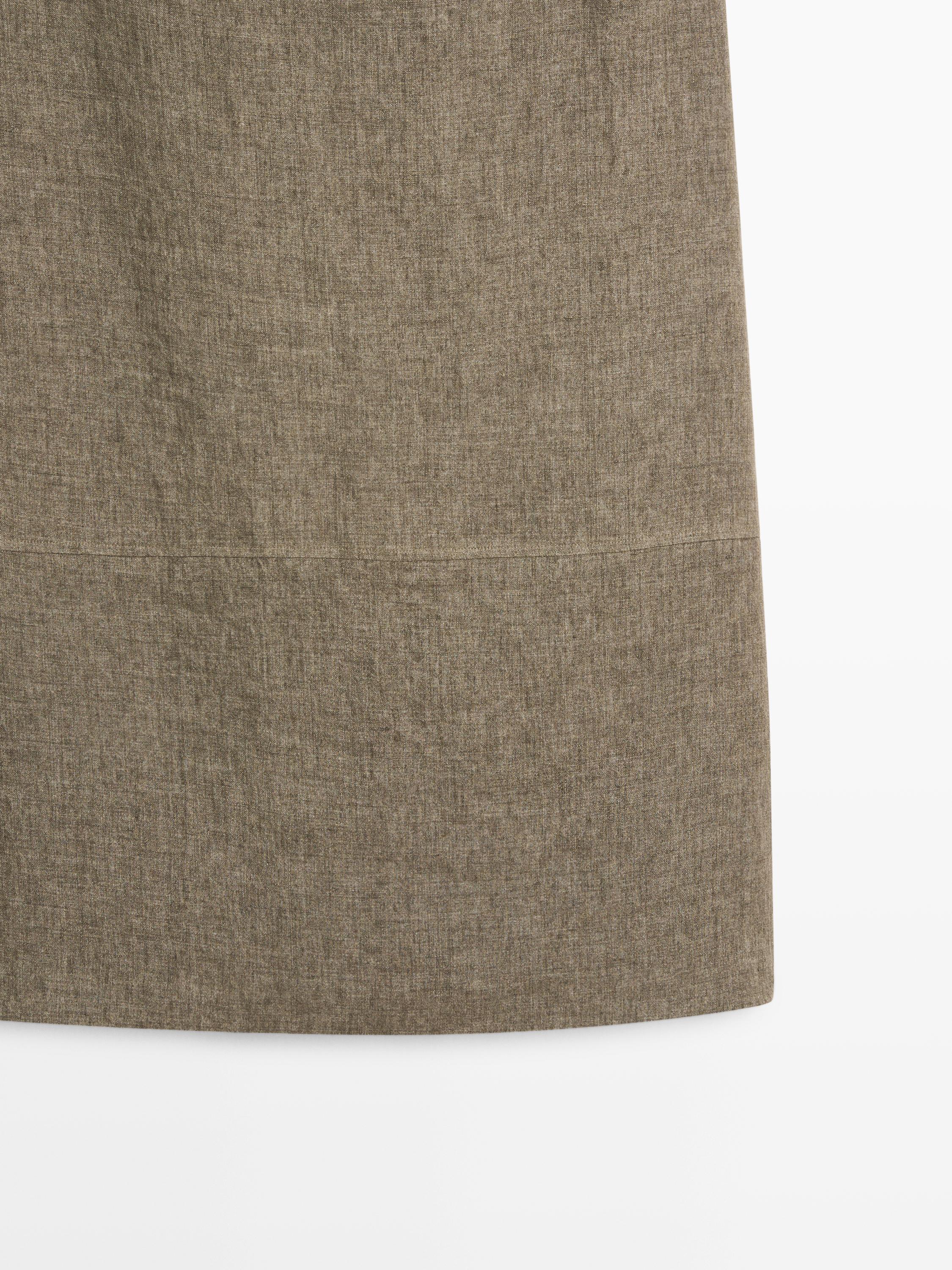 100% linen short dress