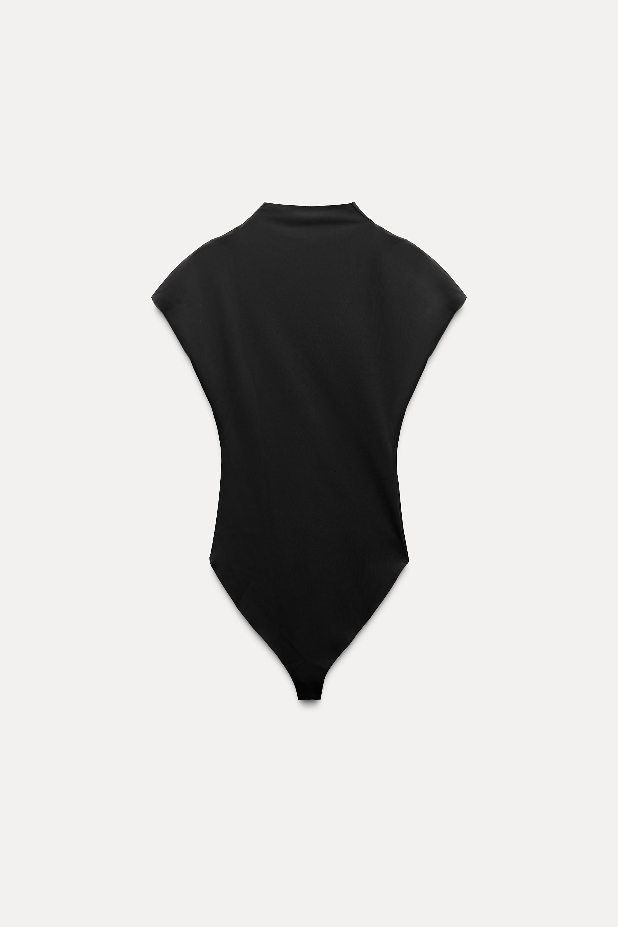 ZARA ハイウエスト ポリアミドショーツ 5919/509 PLEATED HIGH NECK BODYSUIT - Mid-grey | ZARA Australia