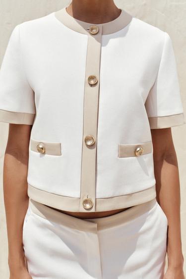 SHORT SLEEVE BLAZER AND TROUSERS SET -  by Zara - Image 0