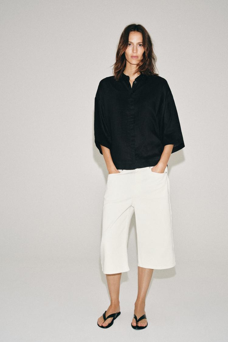 Camisa oversize de ramio ZW COLLECTION 5