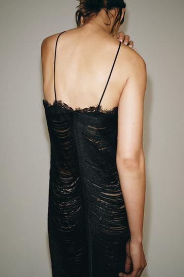 ROBE LONGUE À FRANGES ZW COLLECTION LIMITED EDITION - Noir de Zara - Image 6