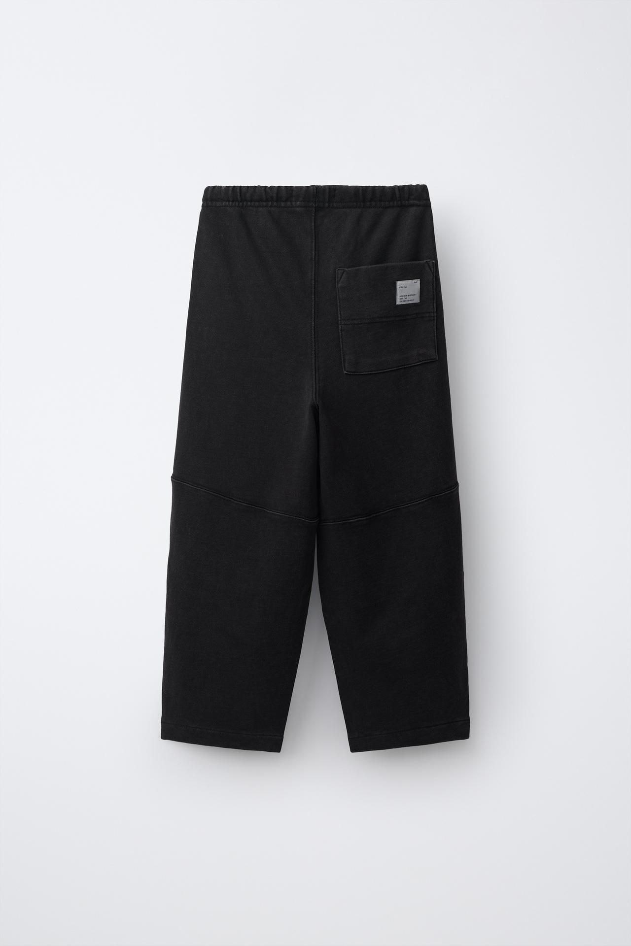FADE-OUT BARREL SWEATPANTS — Black
