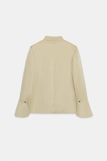 ZW COLLECTION LIMITED EDITION RUFFLE BLAZER - Beige by Zara - Image 8