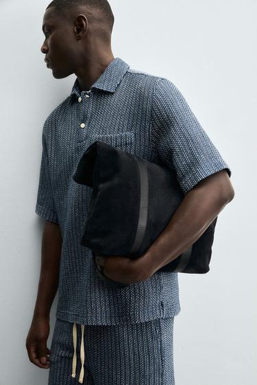 CHEMISE POLO STRUCTURÉE - Bleu de Zara - Image 5