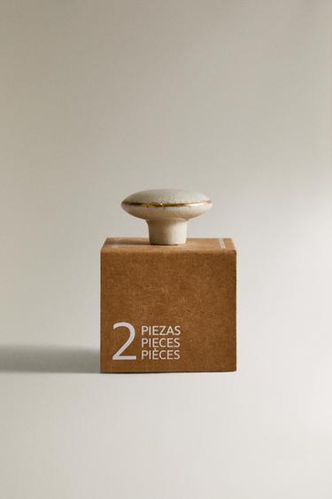 PACK OF ROUND CERAMIC DOOR KNOBS (PACK OF 2) - White by Zara - Image 3