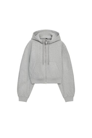 CAZADORA SOFT MANGA ABULLONADA - Gris claro de Zara