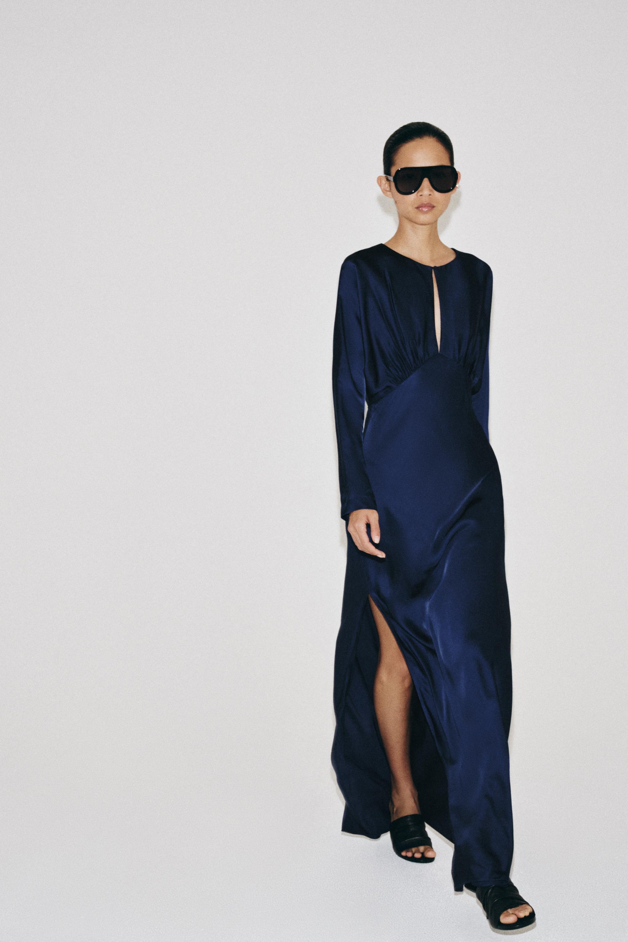 Женские платья Zara ZW COLLECTION SATIN EFFECT MAXI DRESS — фото 2