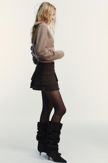 JUPE-PANTALON À VOLANTS - Marron de Zara - Image 2