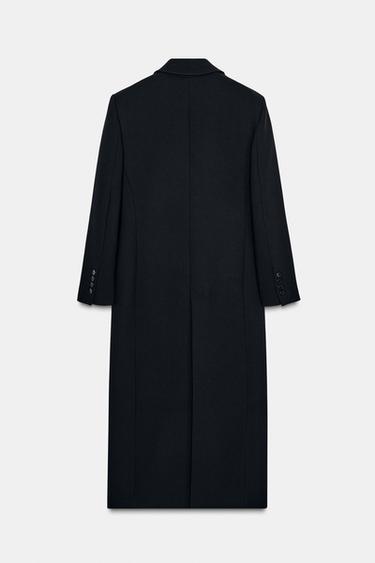 MANTEAU CINTRÉ À BOUTON ZW COLLECTION - Noir de Zara - Image 5
