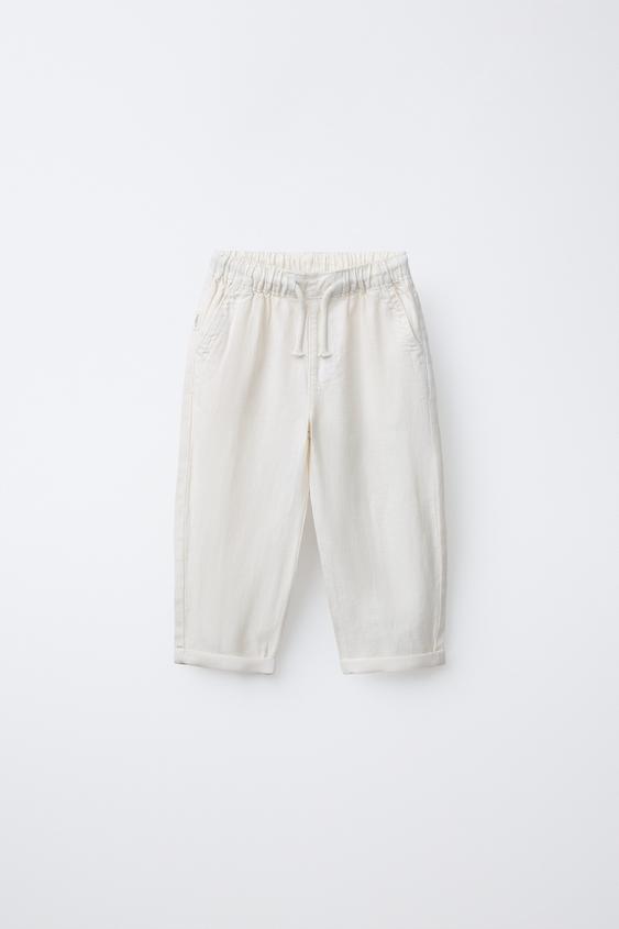 VIDE HØRBUKSER - råhvid fra Zara - Billede 0