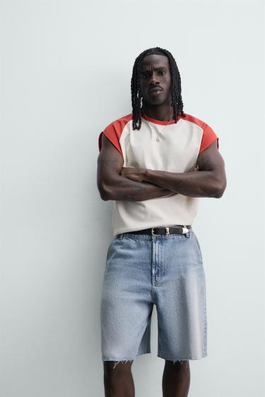 BERMUDA CHINO DENIM RELAXED FIT - Bleu de Zara - Image 5