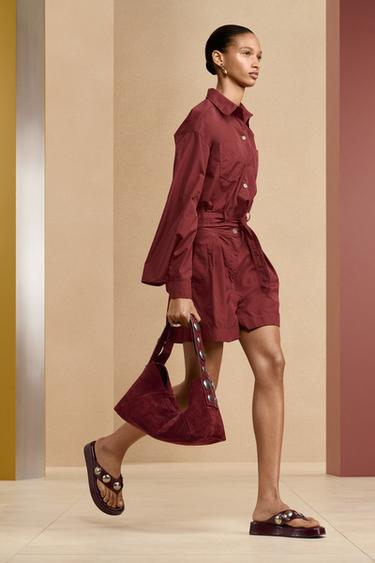 LC SHRT 14 - Maroon by Zara - Image 1