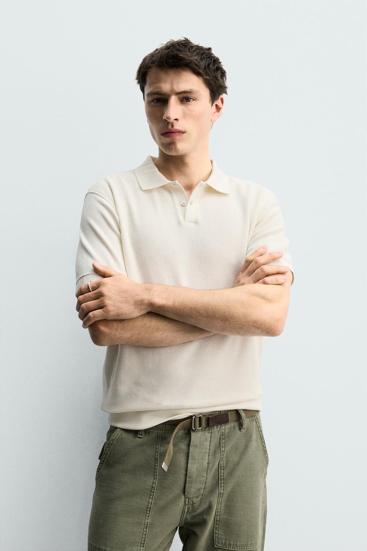 ZARA REGULAR FIT PIQUÉ POLO SHIRT