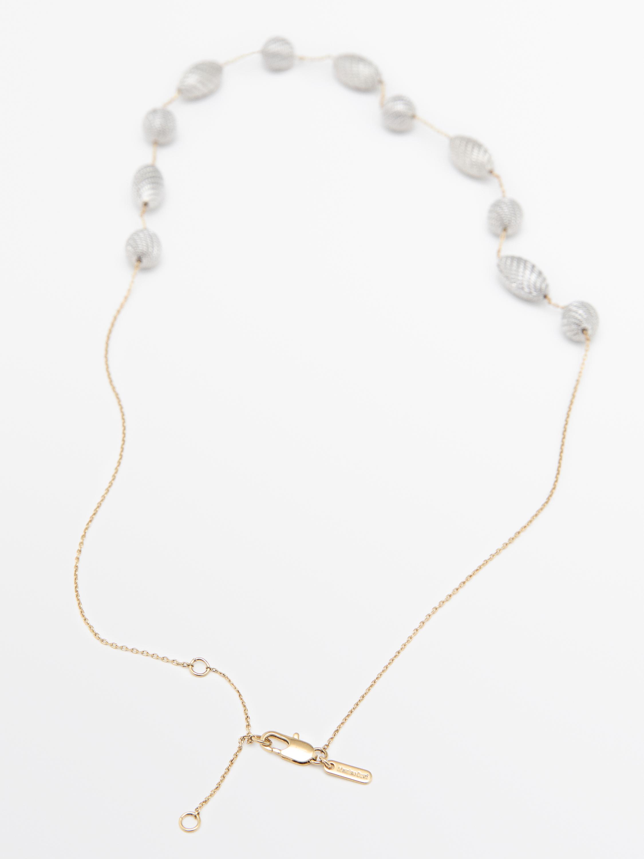 Collier texturé pièces ovales