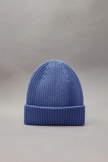 RIPPENSTRICKMÜTZE - Blau von Zara