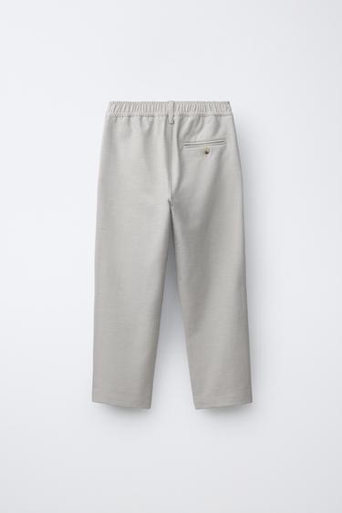 RELAXED FIT COMFORT TROUSERS - Light beige by Zara - Image 1