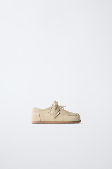 КОЖАНЫЕ ТУФЛИ BAREFOOT — Песочно-коричневый от Zara