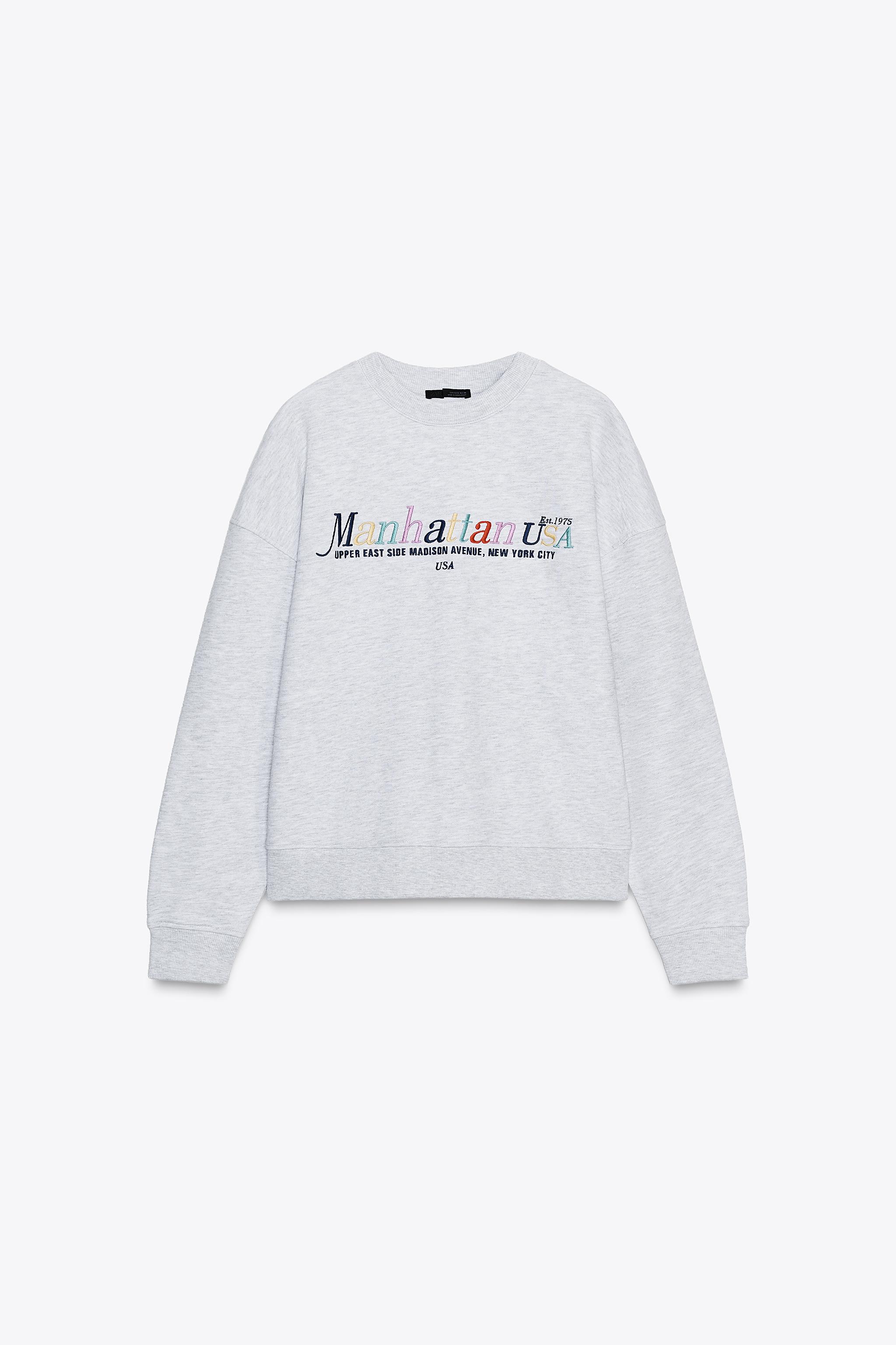 VARSITY SWEATSHIRT - Gray marl | ZARA United States