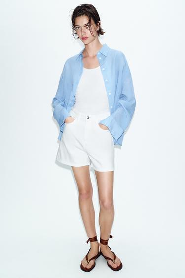 ШОРТЫ Z1975 MOM FIT — БЕЛЫЙ от Zara