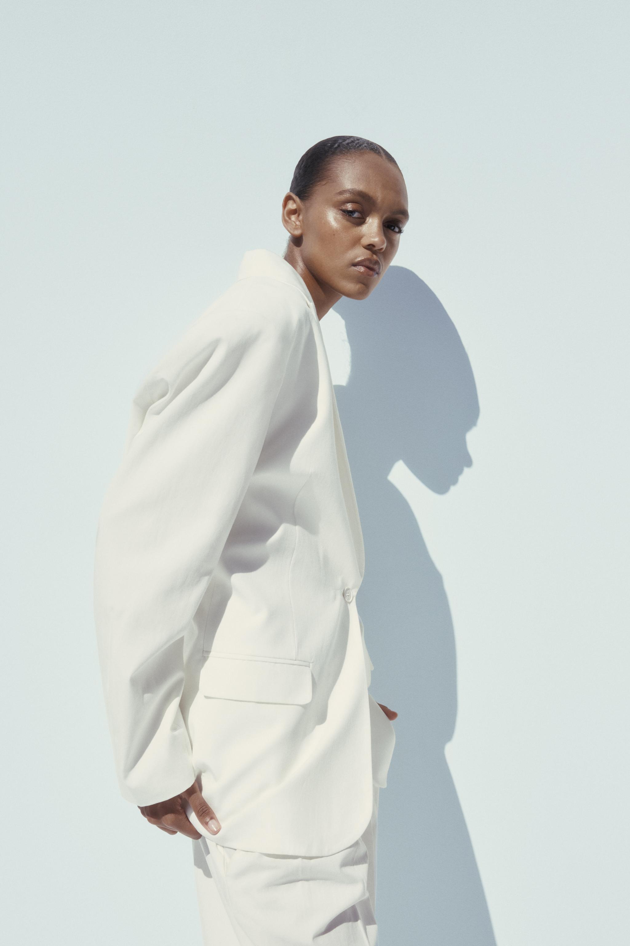 オーバーサイズロングブレザー - オフホワイト | ZARA Japan / 日本