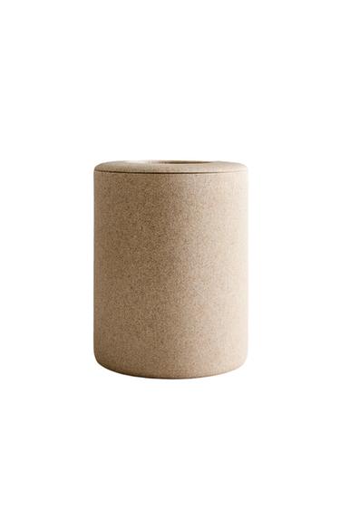 RESIN BATHROOM BIN - Beige by Zara