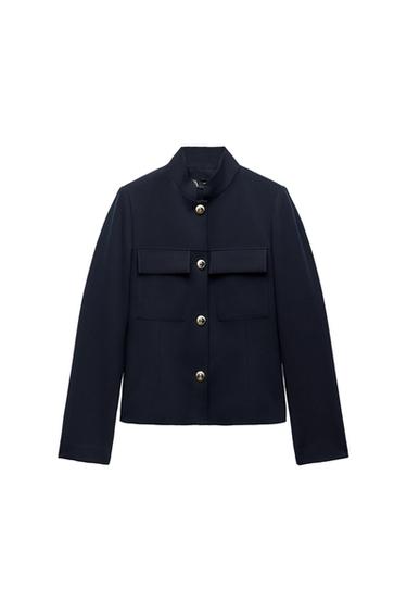 BLAZER WITH A STAND-UP COLLAR